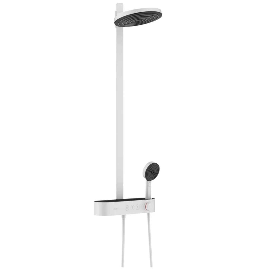 Душова система Hansgrohe Pulsify Showerpipe 260 2jet EcoSmart із термостатом, білий матовий (24241700)