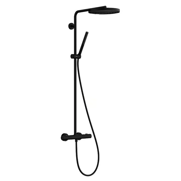 Душова система Hansgrohe Pulsify S Puro Showerpipe 260 1jet EcoSmart Ecostat Fine, Matt Black (24223670)