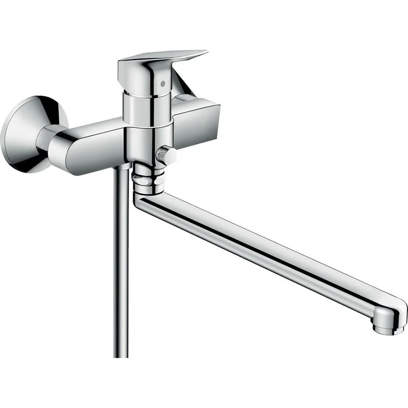 Змішувач для ванни Hansgrohe Logis з довгим виливом, хром (71402000)
