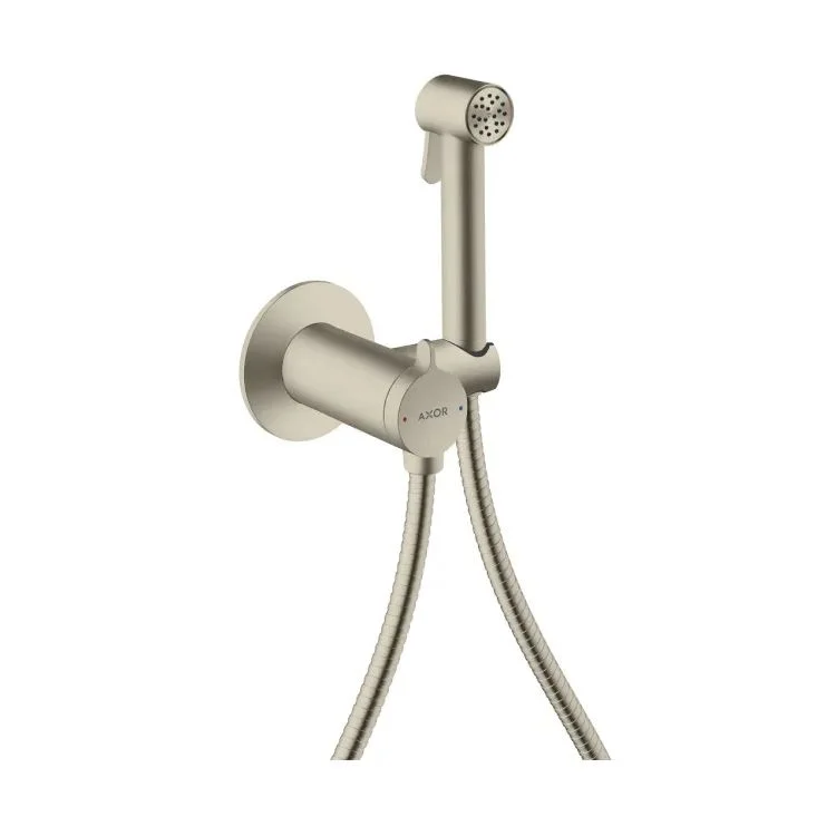 Комплект гігієнічного душу AXOR S на змішану воду, Brushed Nickel (29242820)