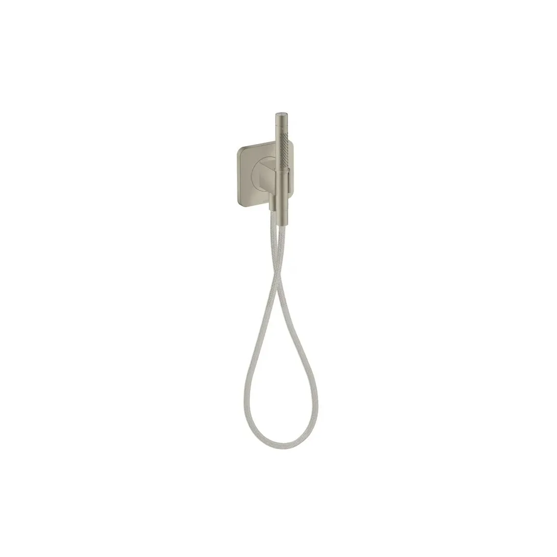 Комплект Porter Axor Citterio C 120х120 см з лійкою 2jet та шлангом Textile 1.6, Brushed Nickel (49626820)