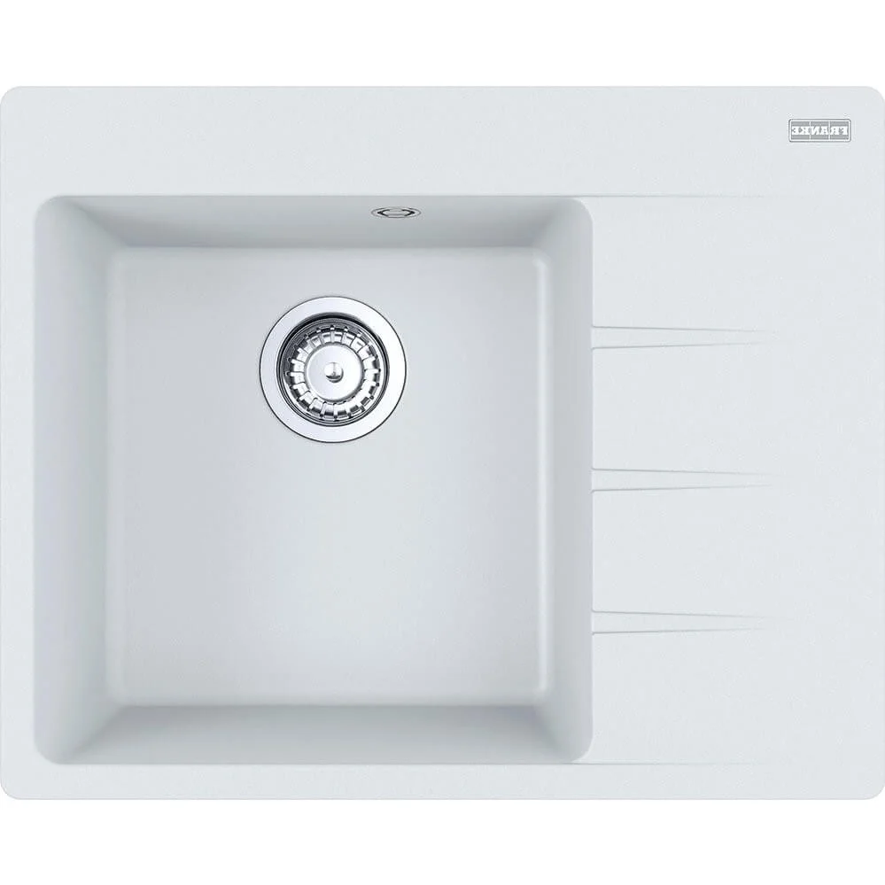 Кухонна мийка Franke Centro CNG 611-62 TL, накладна, крило праворуч, 62х50, граніт білий (114.0630.457)