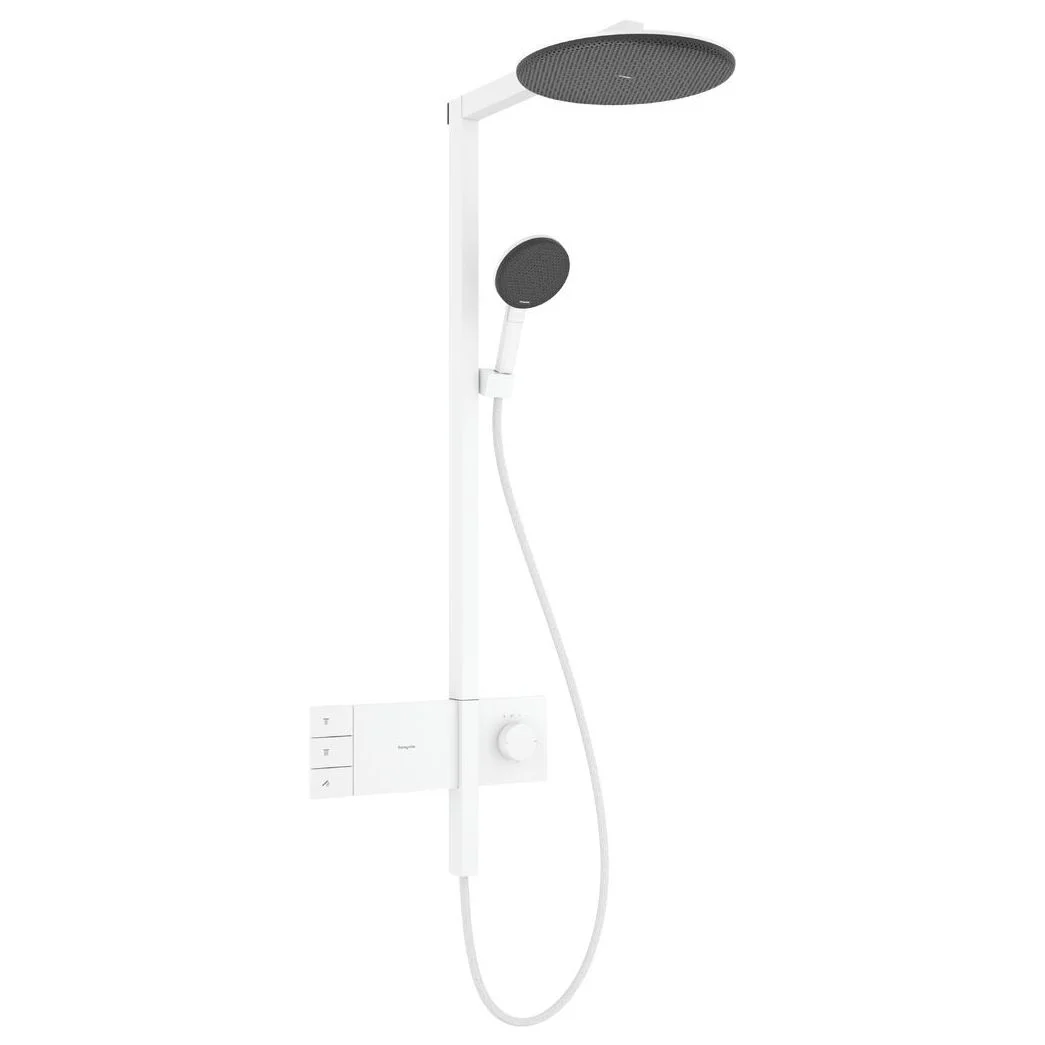 Душова система Hansgrohe Raindance Alive S 300 2jet EcoSmart з ShowerSelect Comfort, Matt White (24596700)
