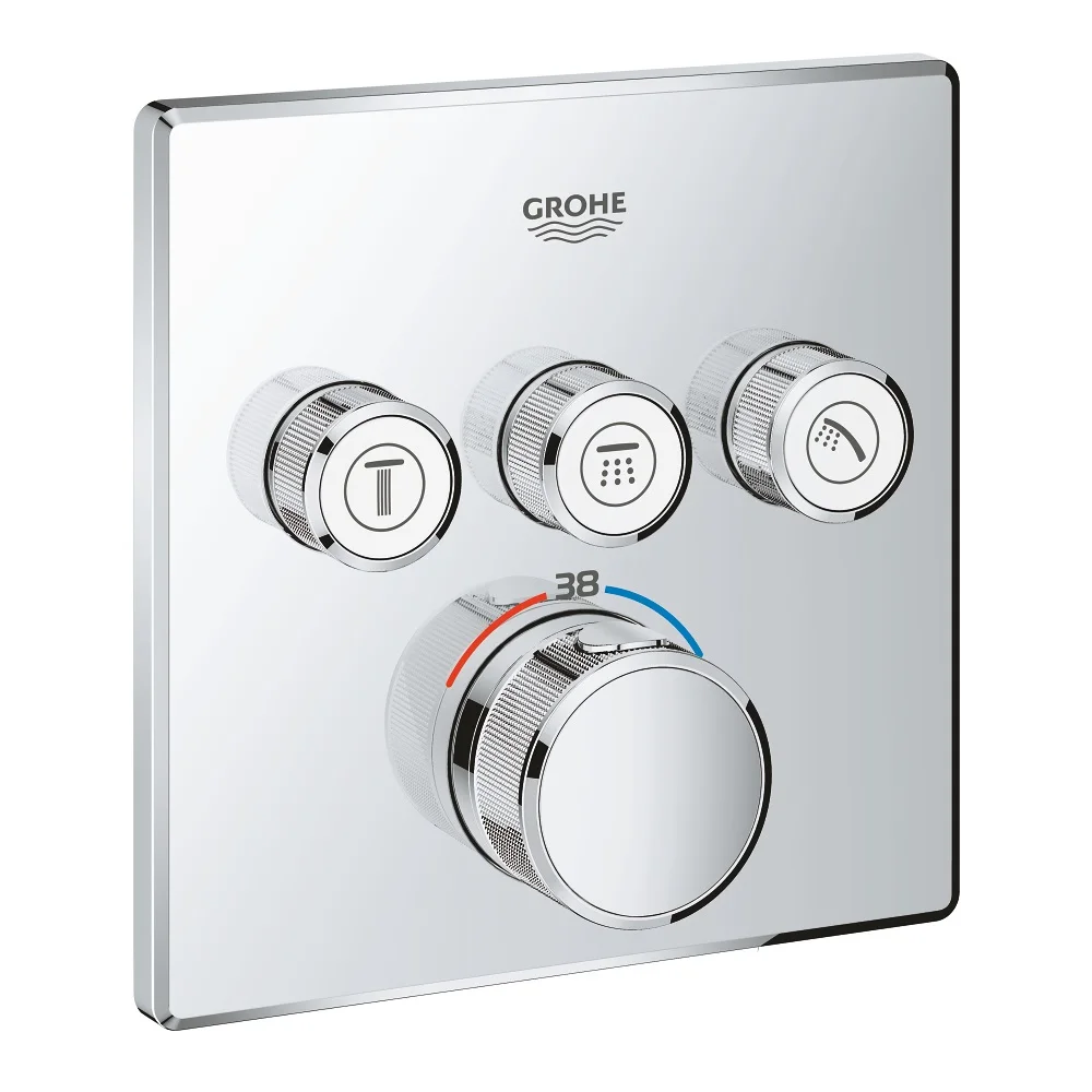 Термостат для душа прихованого монтажу Grohe Grohtherm SmartControl, зовнішня частина, хром