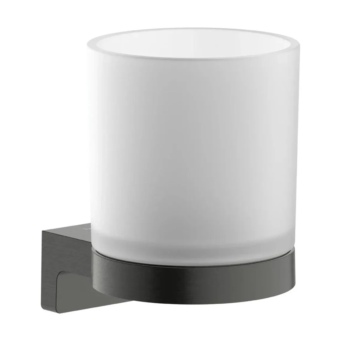 Склянка підвісна Hansgrohe AddStoris S, Brushed Black Chrome/скло (41769340)