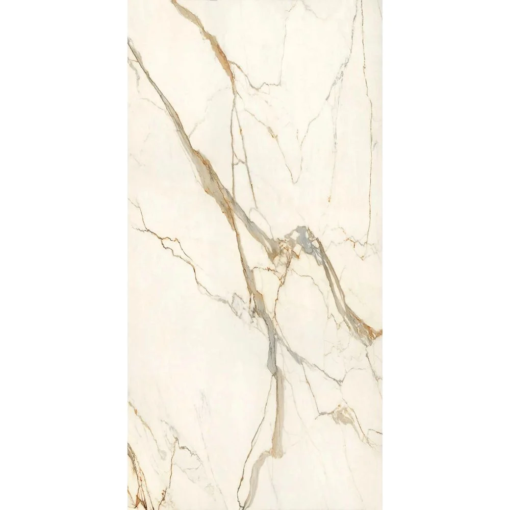 Керамогранітна плита для стільниць Atlas Plan, Calacatta Imperiale Bookmatch Silk 160x320 Rt. 6 мм (AJK1)