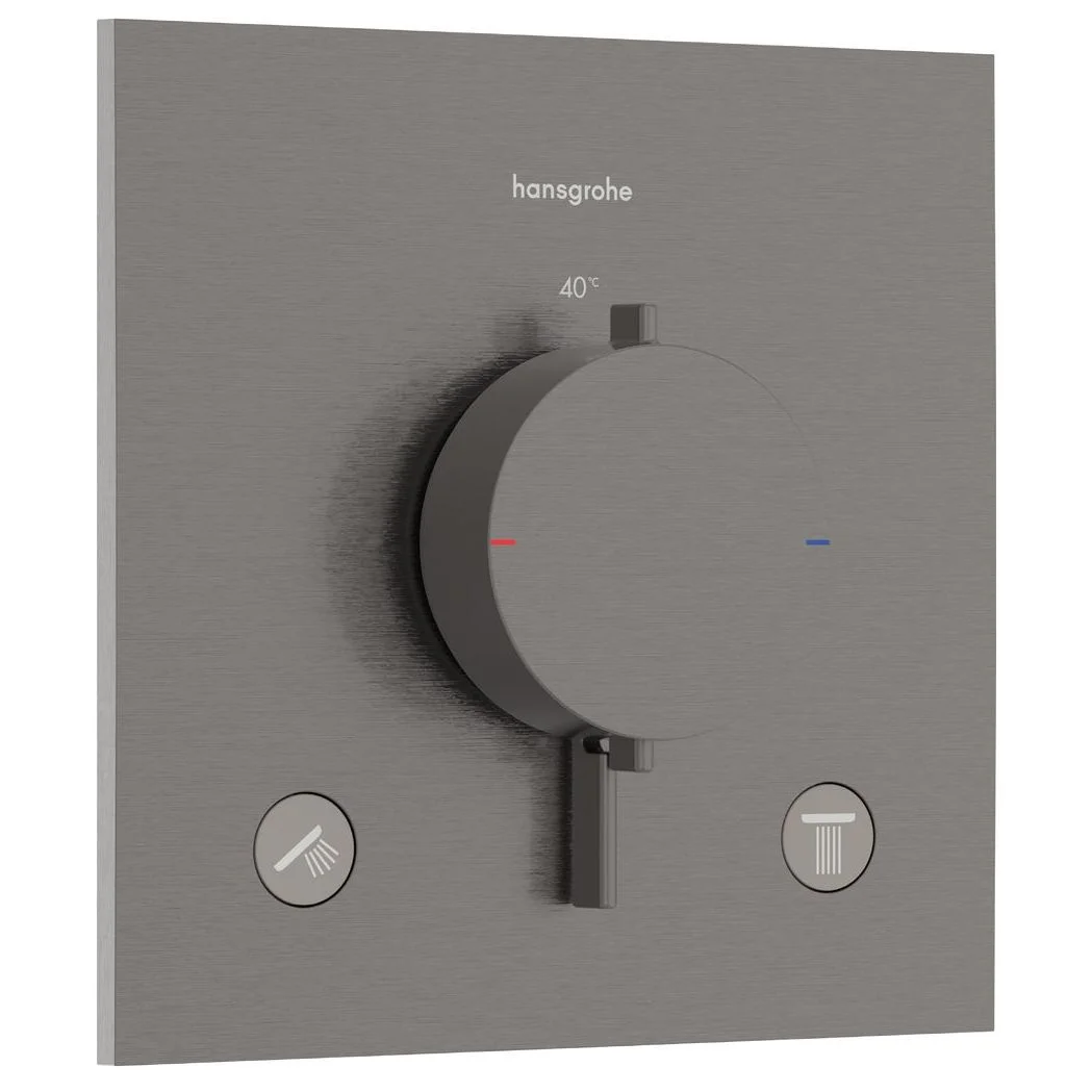 Термостат прихованого монтажу Hansgrohe Ecostat Comfort E на 2 функції, Brushed Black Chrome (33711340)