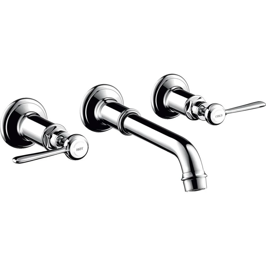 Змішувач настінний для умивальника AXOR Montreux Lever на 3 отвори, хром (16534000)