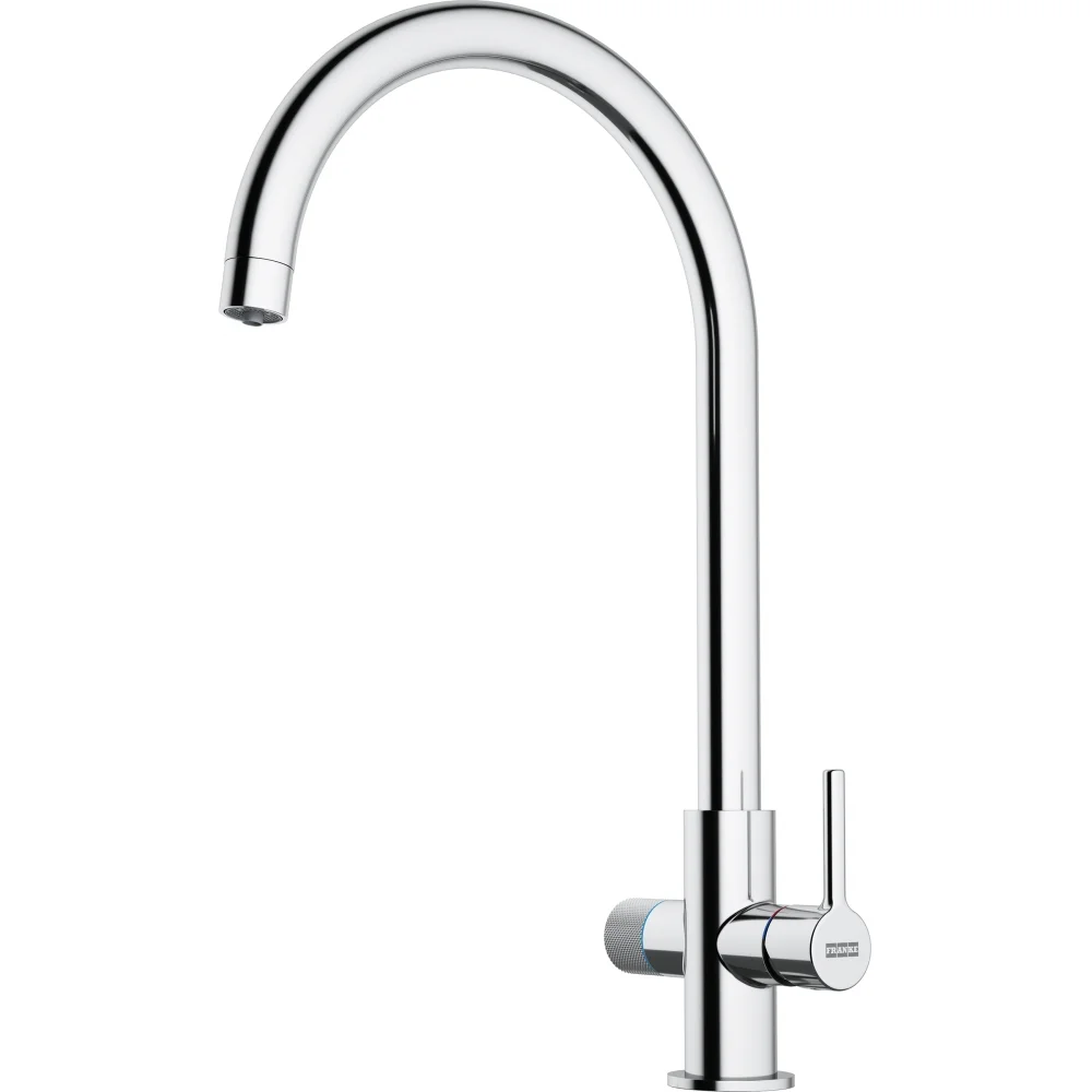 Змішувач для кухні Franke Lina J Clear Water, поворотний вилив, підведення питної води, хром (120.0730.806)