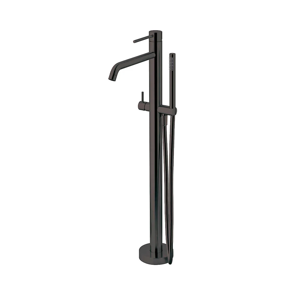 Змішувач для ванни/душу Paffoni Light, підлоговий, зовнішня частина, Brushed Black Chrome (LIGBOX032NKNSP)