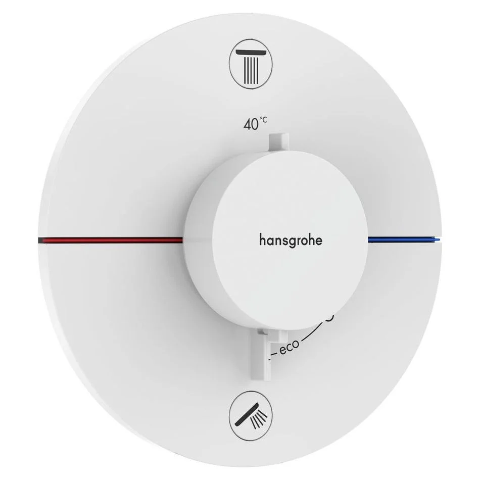 Термостат прихованого монтажу Hansgrohe ShowerSelect Comfort S на 1 функцію, Matt White (15553700)