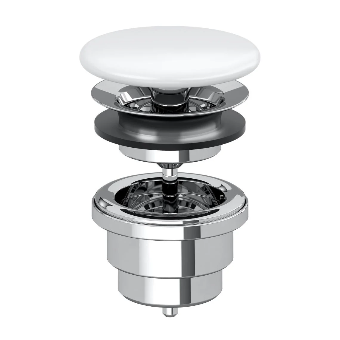 Донний клапан з керамічною кришкою Villeroy & Boch, Stone White (680800RW)
