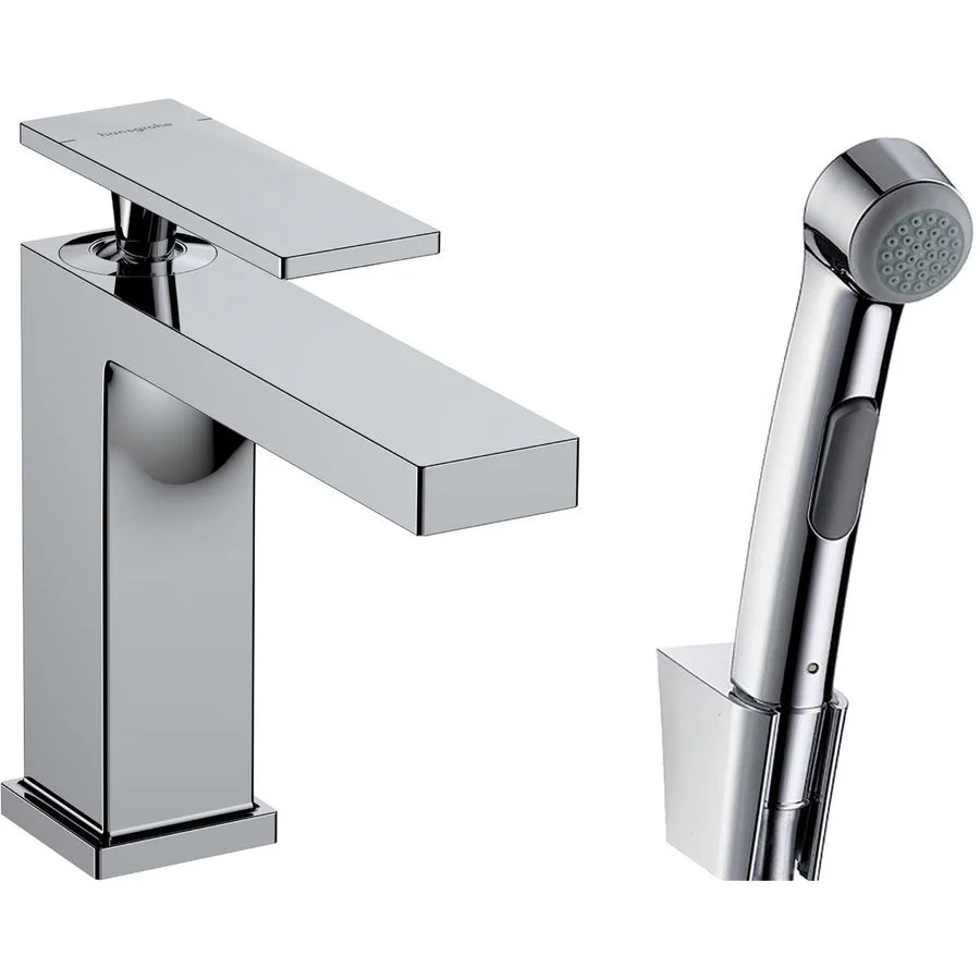 Змішувач для умивальника Hansgrohe Tecturis E 110 з гігієнічною лійкою, Chrome (73210000)