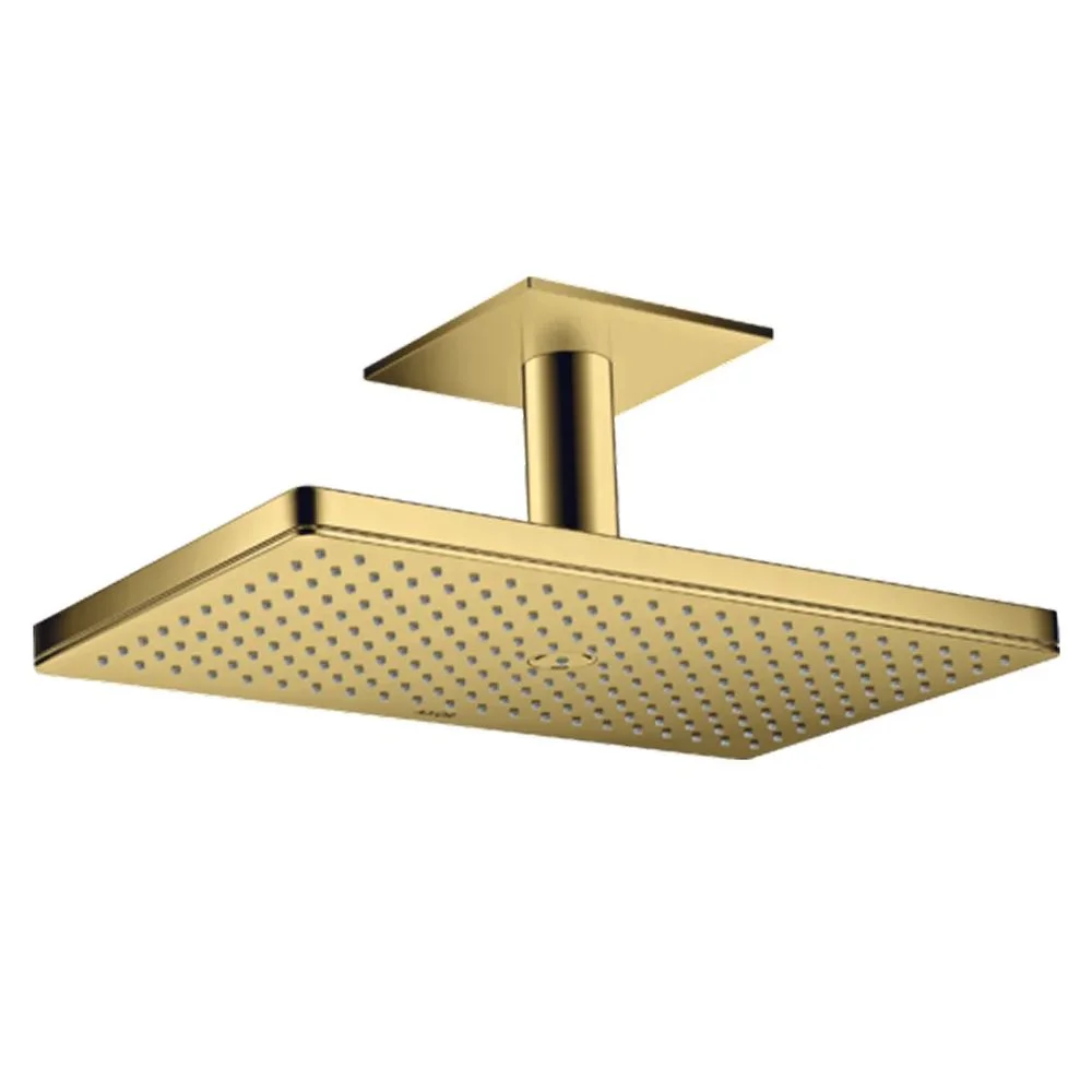 Верхній душ Axor 460х300 1jet із тримачем до стелі, Polished Gold Optic (35277990)