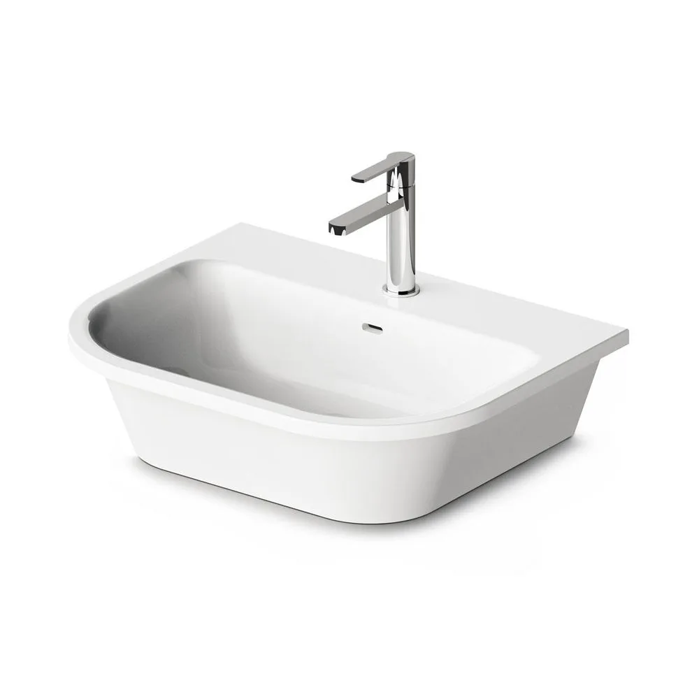 Умивальник підвісний PAA Vario, литий камінь, 59,5х47, Glossy Alpine White (IVAR_00)