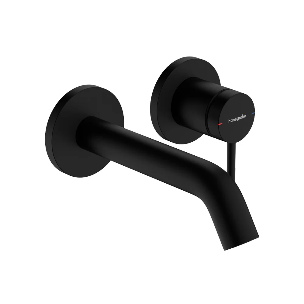 Змішувач Hansgrohe Tecturis S 165 для умивальника зі стіни, Matt Black (73350670)