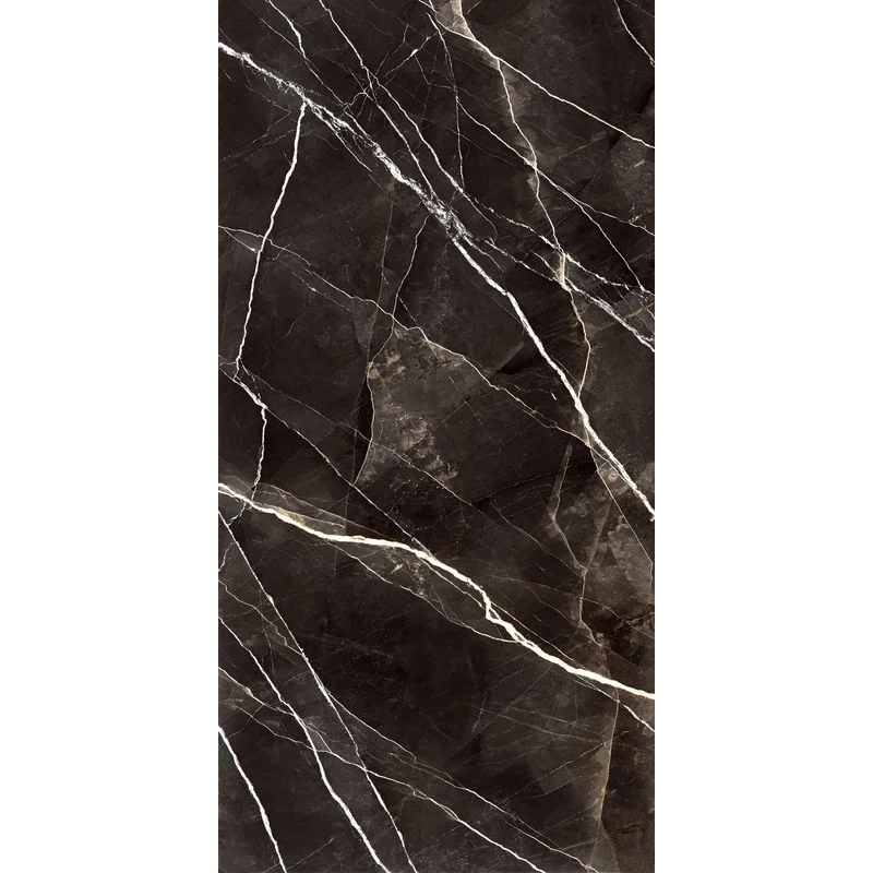 Керамогранітна плита для стільниць Marazzi Grande Marble Look Calacatta Black Satin Puro W/Mesh 162х324 12 мм (MEUE)