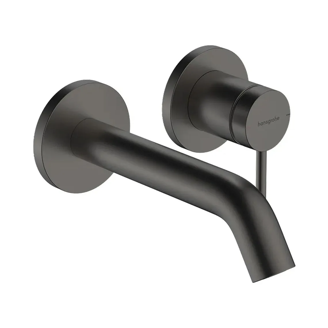 Змішувач для умивальника Hansgrohe Tecturis S 165 зі стіни, Brushed Black Chrome (73350340)