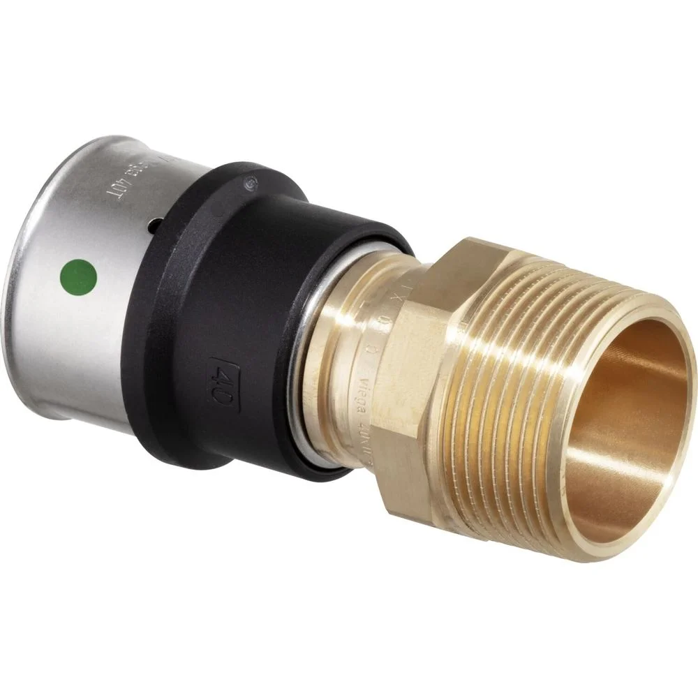 Сполучний елемент Viega Smartpress d=20 мм, НР=1/2, бронза (729554)