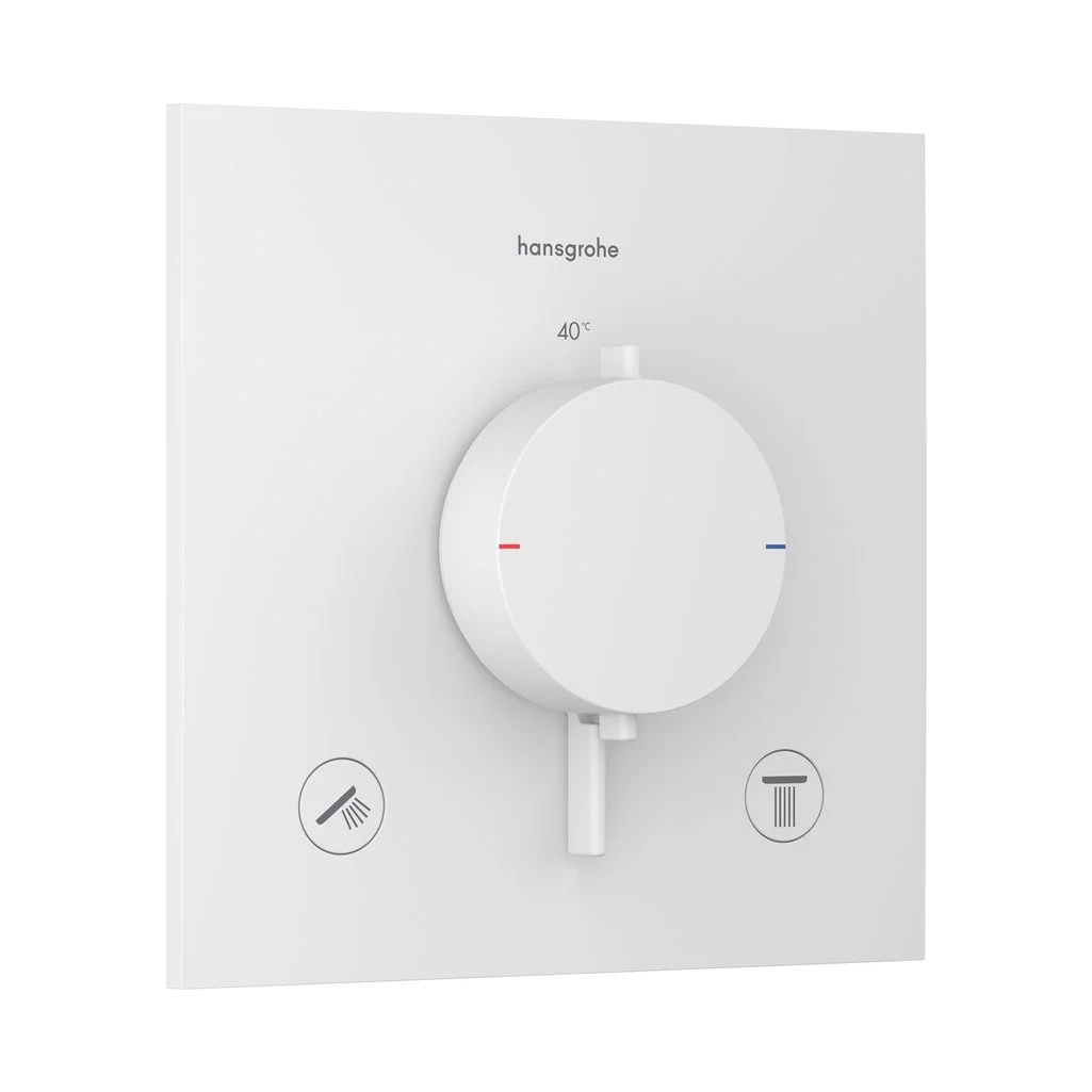 Термостат Hansgrohe Ecostat Comfort E прихованого монтажу, на 2 функції, Matt White (33711700)