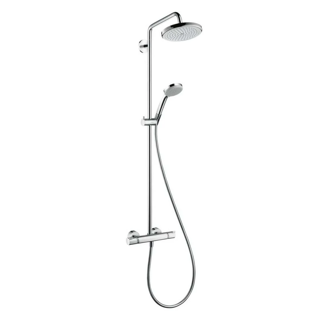 Душова система Hansgrohe Croma 220 1jet Showerpipe з термостатом, хром (27185000)