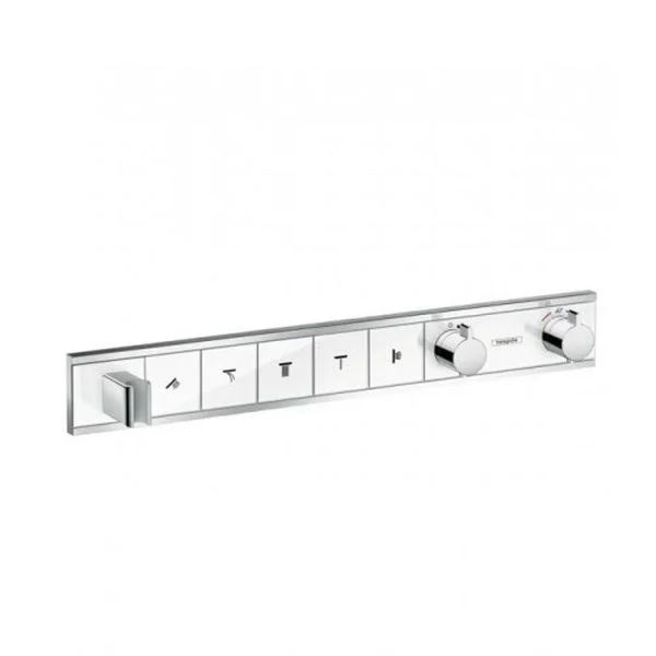 Термостат прихованого монтажу Hansgrohe RainSelect на 5 виходів, білий / хром (15358400)