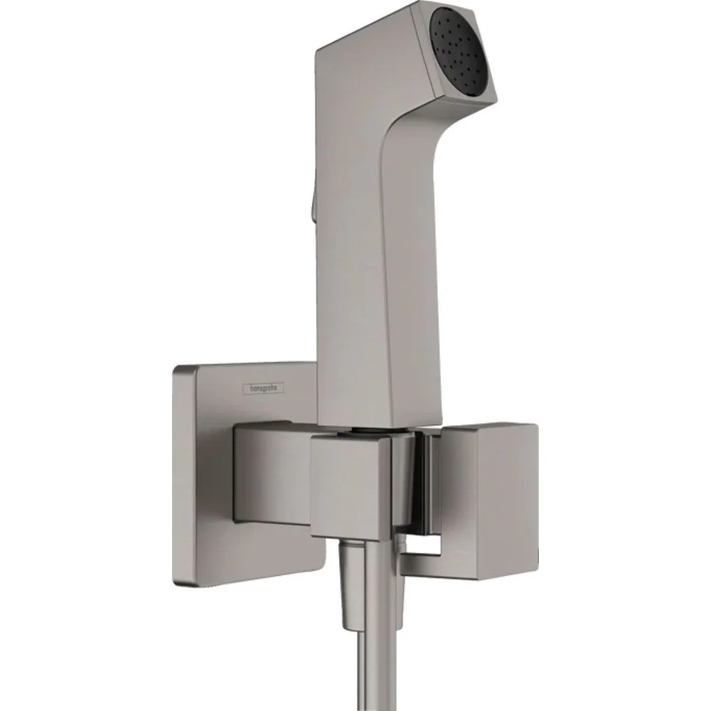 Комплект гігієнічного душу Hansgrohe E EcoSmart+ на холодну воду, Brushed Black Chrome (29231340)