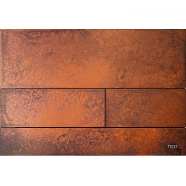 Панель змиву з двома клавішами TECEsquare II, метал, іржава сталь, Rusted steel (9240845)