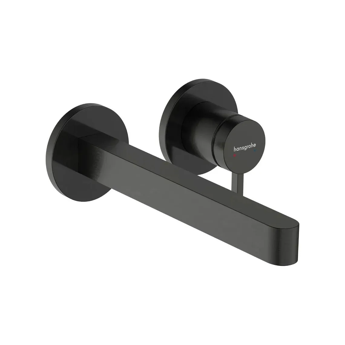 Змішувач для умивальника Hansgrohe Finoris 228 мм зі стіни, Brushed Black Chrome (76050340)