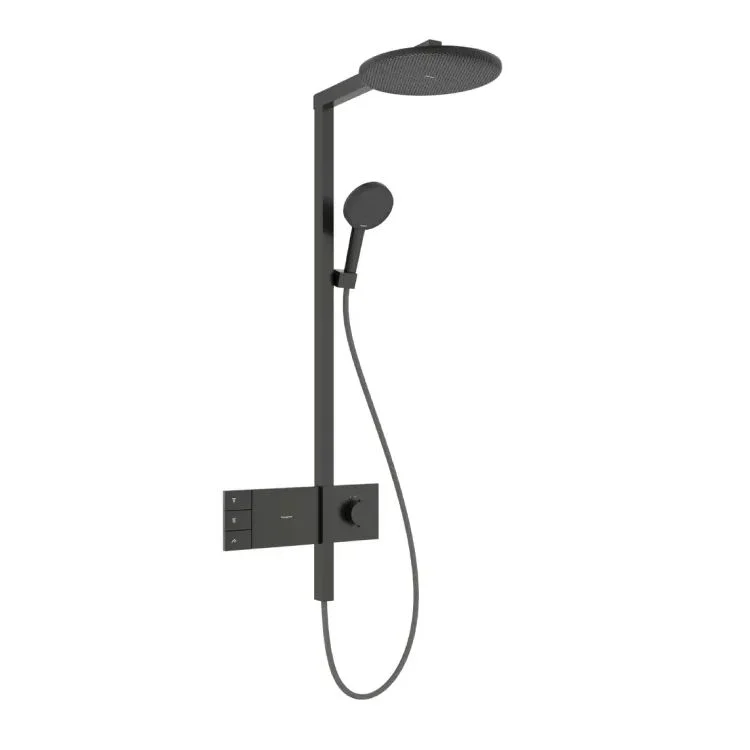 Душова система Hansgrohe Raindance AliveS 300 2jet EcoSmart з ShowerSelect Comfort, Brushed Black Chrom (24596340)