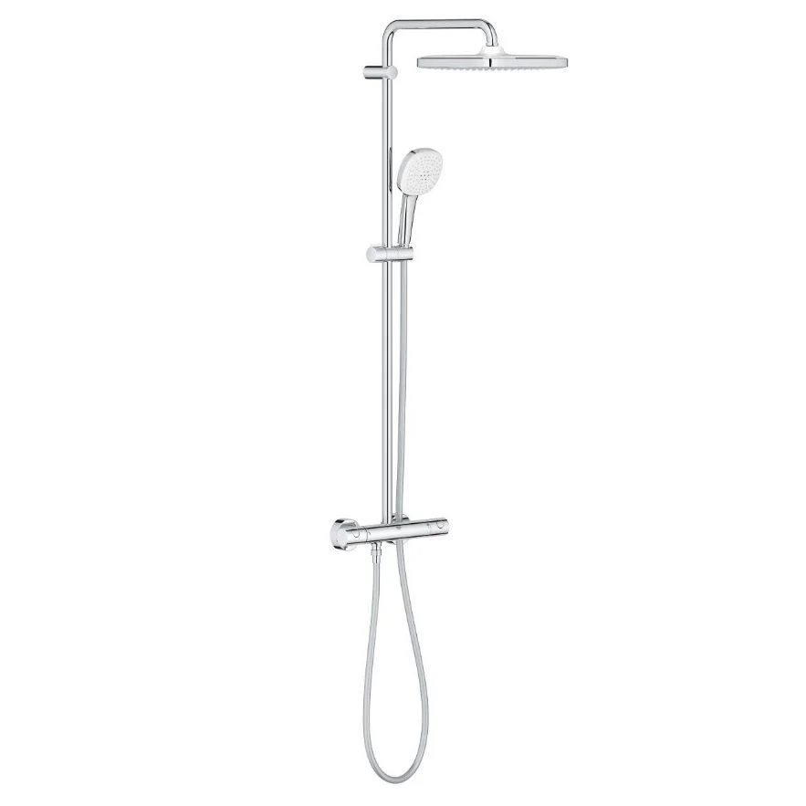 Душова система Grohe Tempesta System 250 Cube з термостатом для настінного монтажу, хром (26689001)