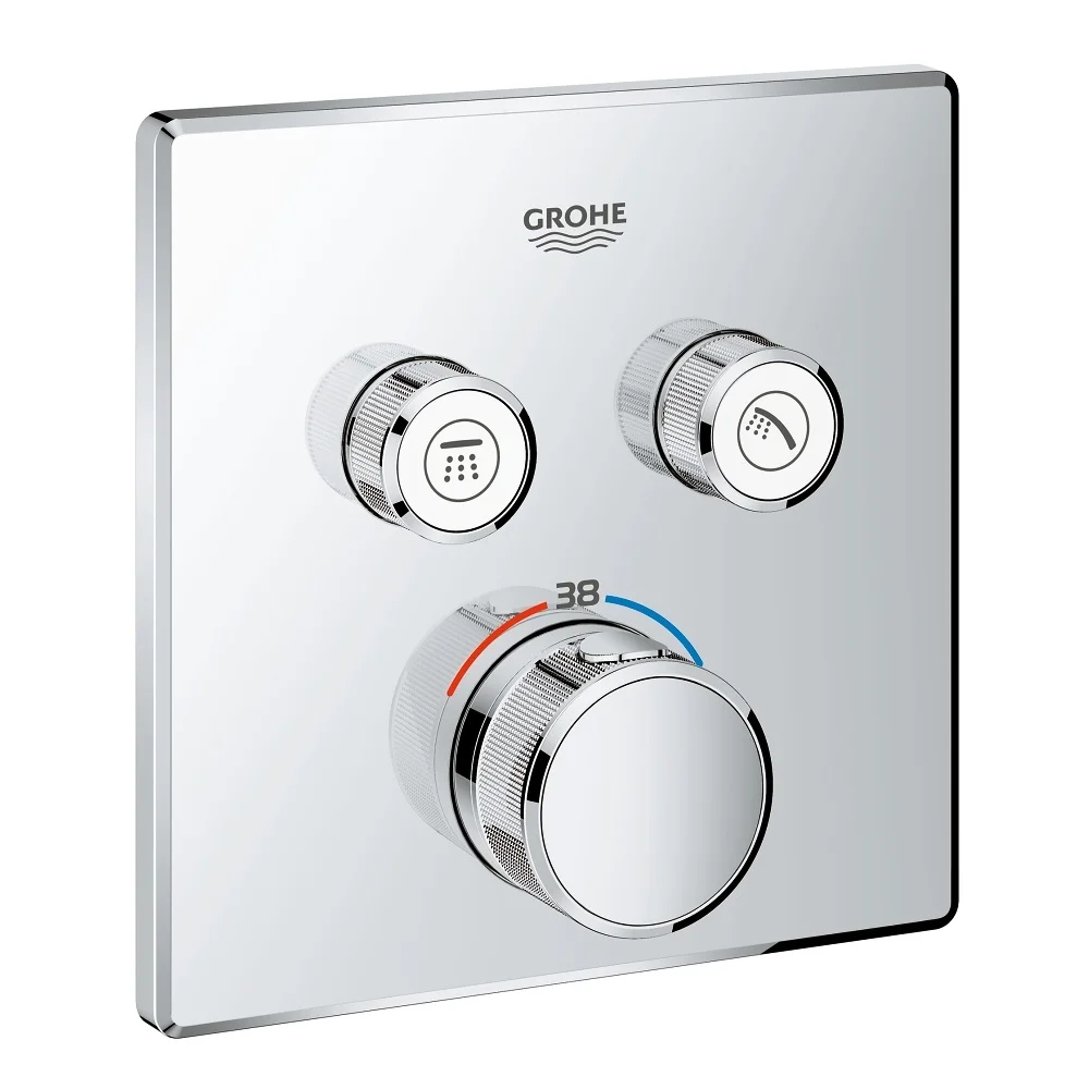 Термостат для душа прихованого монтажу Grohe Grohtherm SmartControl, зовнішня частина, хром (29124000)