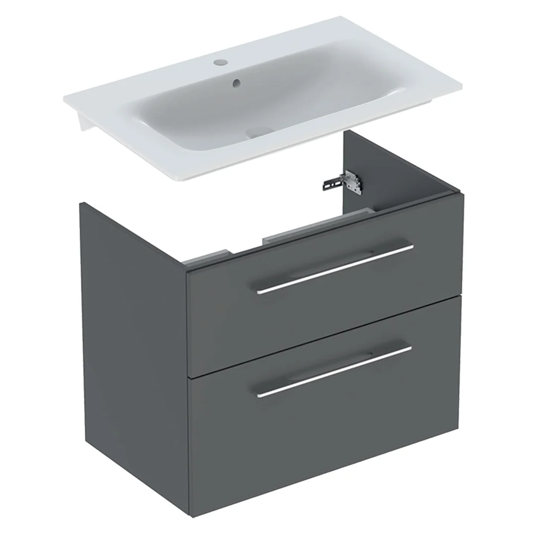 Шафа з вбудованим умивальником Geberit Selnova Square, лава (501.209.00.1/500.995.00.1)