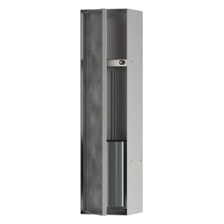 Щітка для унітазу Hansgrohe XtraStoris Rock вбудована, з полицею, під плитку, Brushed Stainless Steel (56060800)