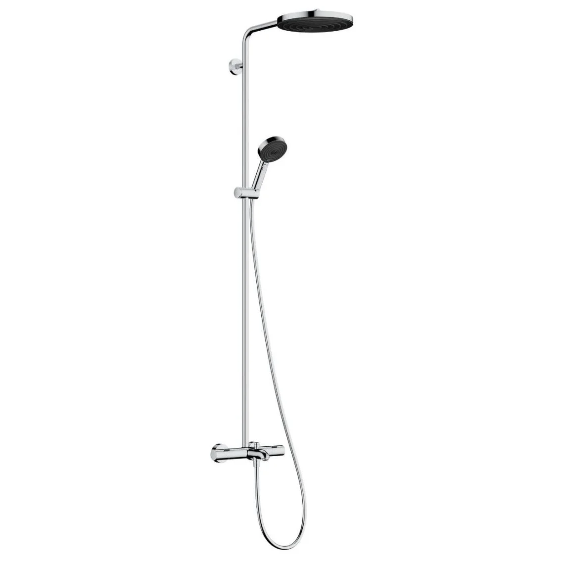 Душова система Hansgrohe Pulsify S Puro Showerpipe для ванної 260 1jet EcoSmart Ecostat Fine, Chrome (24232000)