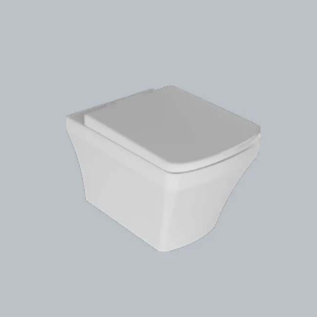 Унітаз підвісний з кришкою Quarter Bath Cross Grand безободковий, білий (70CG03052.00.1.3.01/30SCO.01.02.03.)
