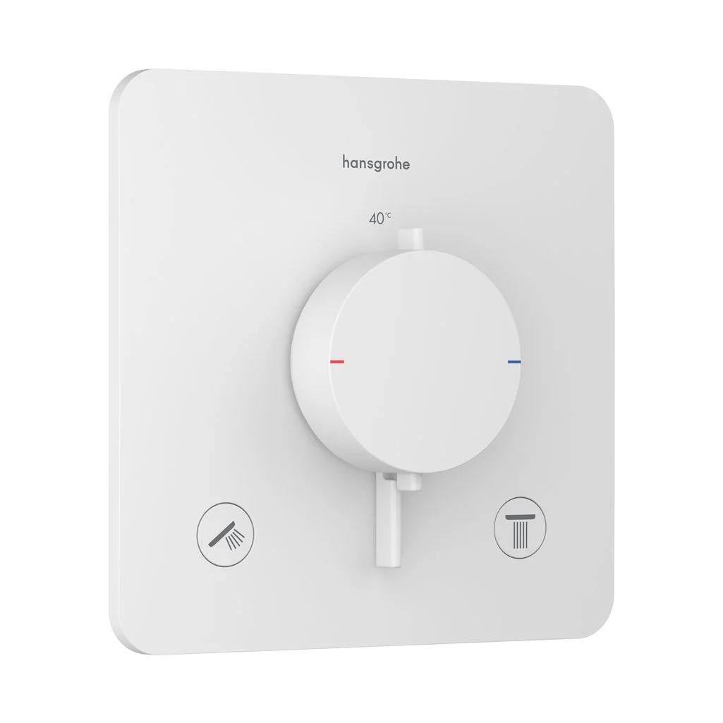 Термостат Hansgrohe Ecostat Comfort Q прихованого монтажу, на 2 функції, Matt White (33713700)
