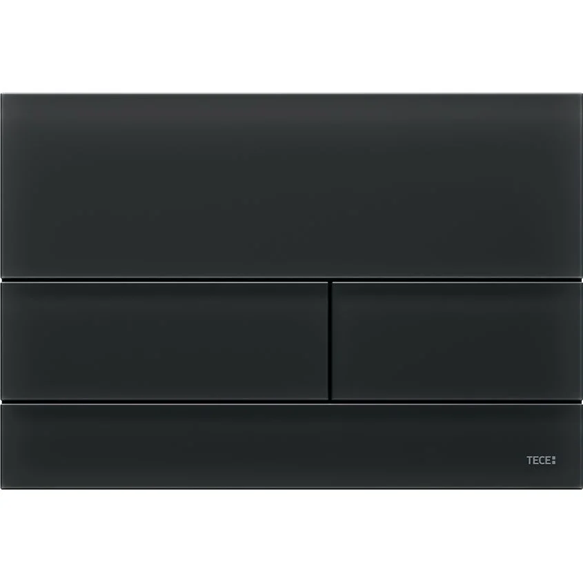 Панель змиву з двома клавішами TECEsquare, скло чорне матове, Satined black glass (9240825)