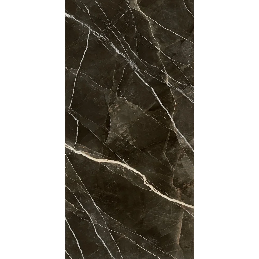 Керамогранітна плита для стільниць Marazzi Grande Marble Look Calacatta Black Satin Plus 12mm 162x324 (MNGX)