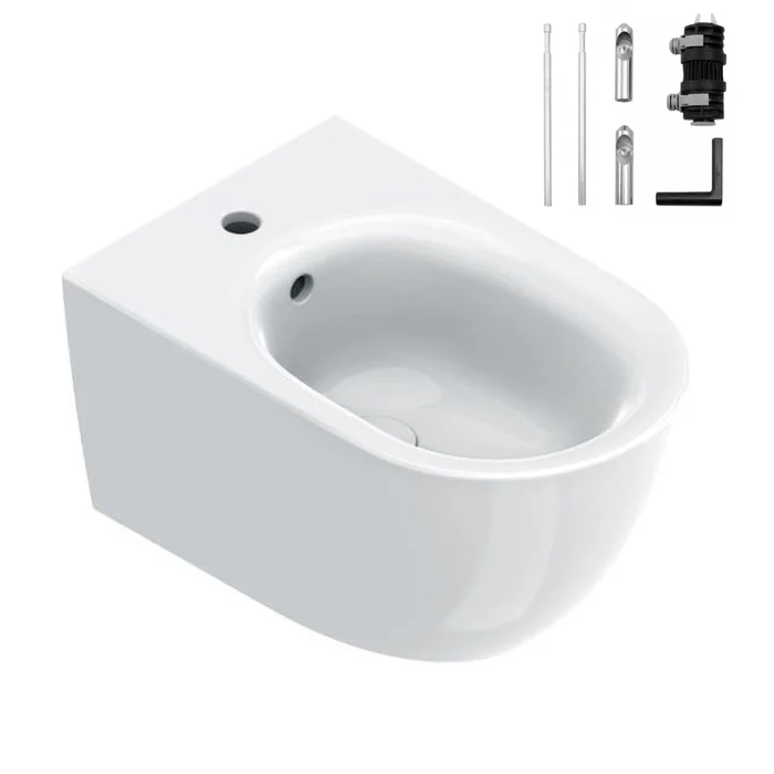 Біде підвісне Catalano Sfera 55x35 з набором фіксаторів, Bianco lusido (0518551001_9056060000)