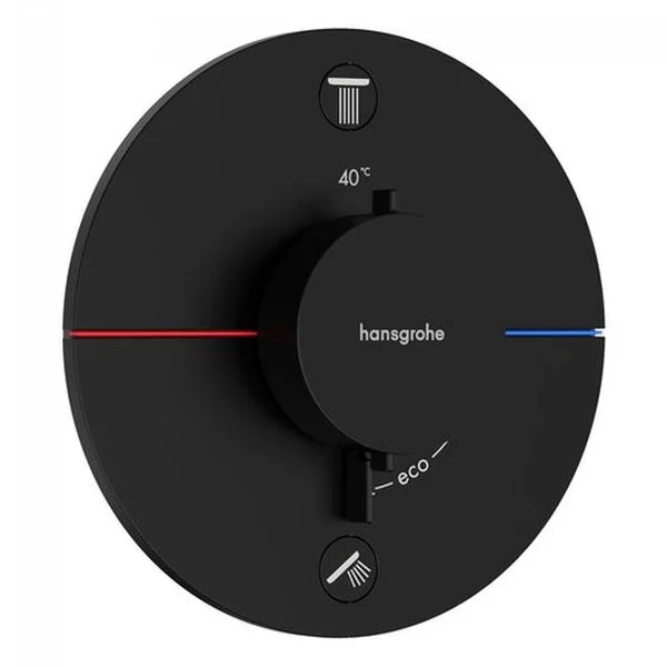 Термостат прихованого монтажу Hansgrohe ShowerSelect Comfort S на 2 функції, Matt Black (15554670)
