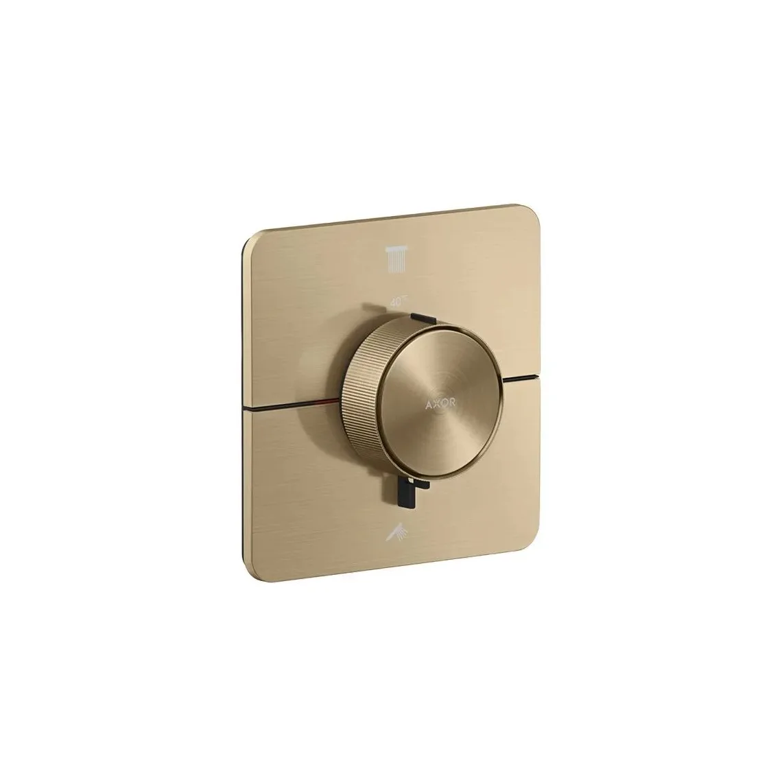 Термостат для душу Axor ShowerSelect ID Softsquare прихованого монтажу, на 2 функції, Brushed Brass (36754950)