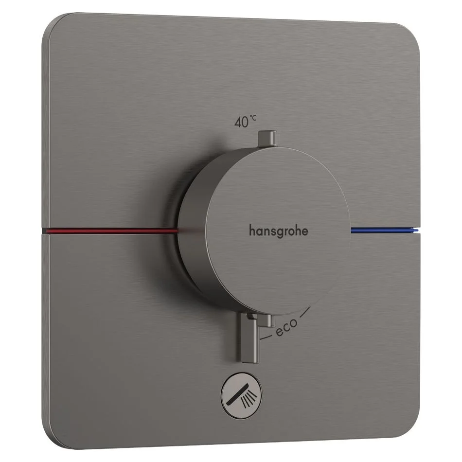 Термостат прихованого монтажу Hansgrohe ShowerSelect Comfort Q HighFlow на 1 функцію, Brushed Black Chrome (15589340)