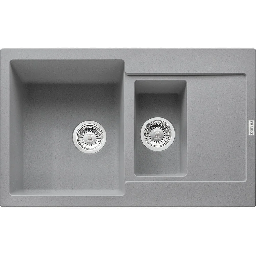 Кухонна мийка Franke MRG 651-78, накладна, оборотна, 2 чаші, 78х50, граніт сірий камінь (114.0565.124)