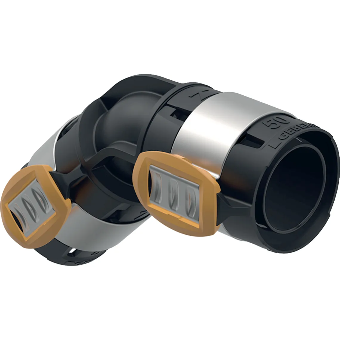 Відведення Geberit FlowFit: 45°, матеріал = PPSU, d = 50 мм (620.065.00.1)