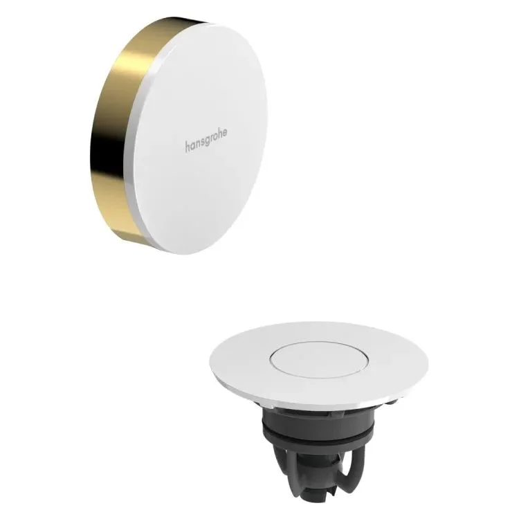 Зовнішня частина Hansgrohe Flexaplus II до сифона на ванну, Polished Gold Optic/White Gloss (58187990)