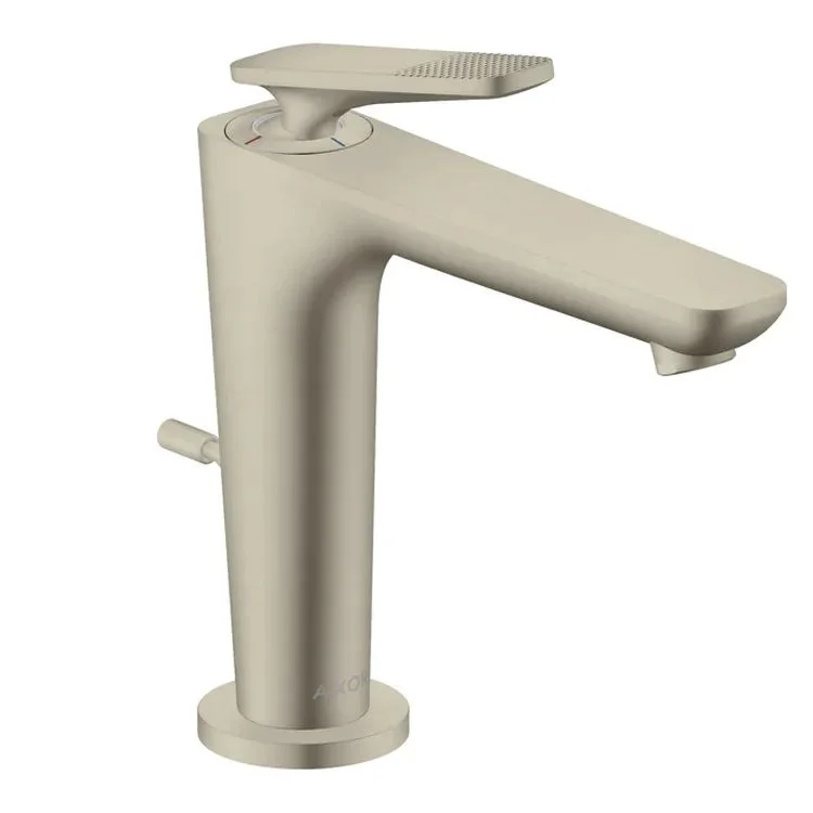 Змішувач для умивальника Axor Citterio C 125 Cubic Cut CoolStart з дон.клап. pop-up, Brushed Nickel (49031820)