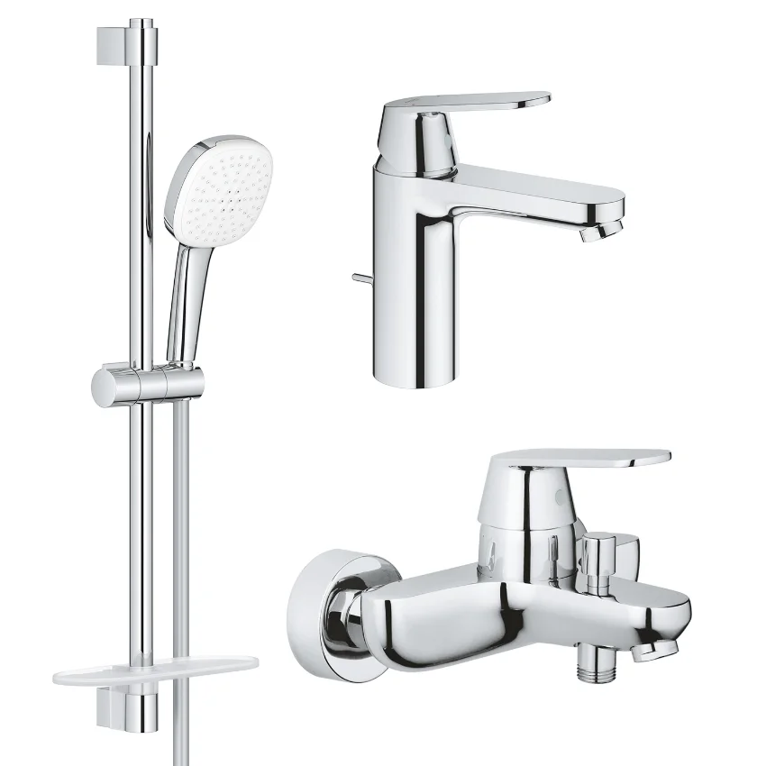 Набір змішувачів для ванної Grohe Eurosmart Cosmopolitan 3 в 1, хром (UA126112M3)