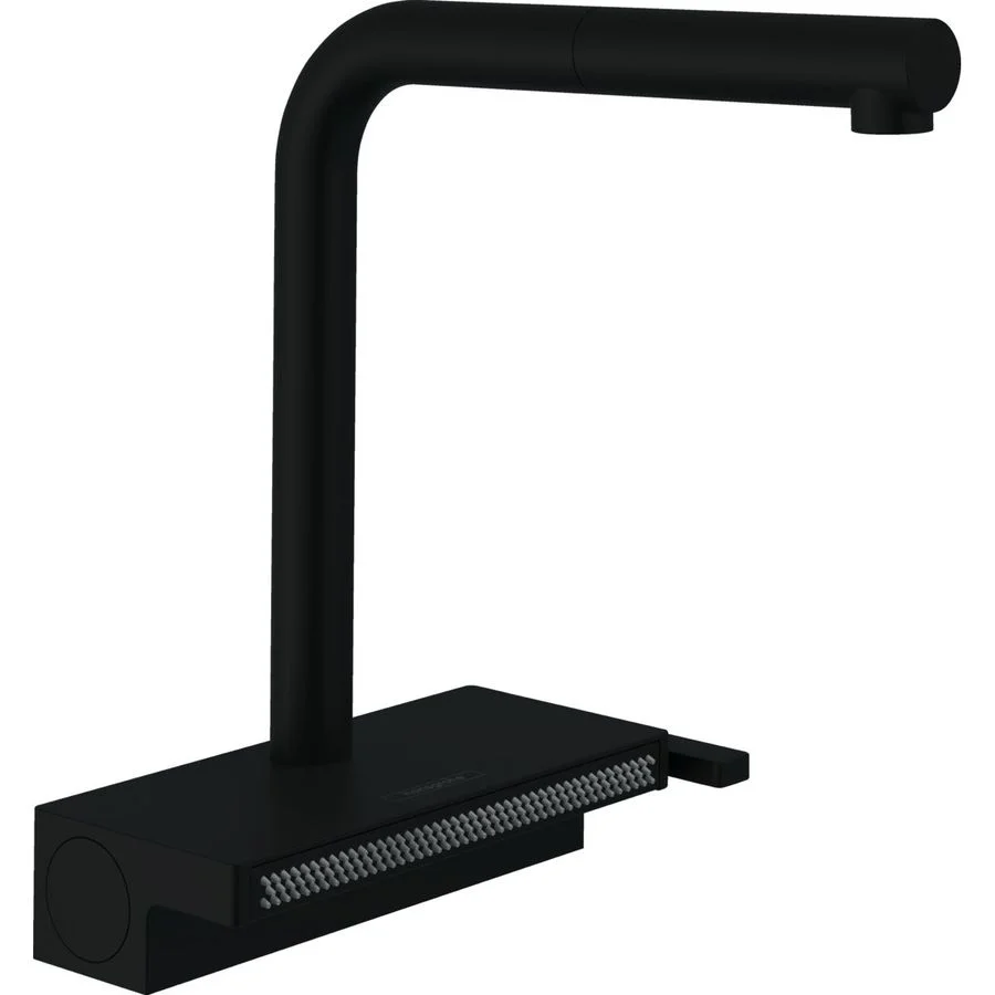 Кухонний змішувач Hansgrohe Aguno Select 250 2jet з витяжним виливом Sbox, чорний матовий (73830670)