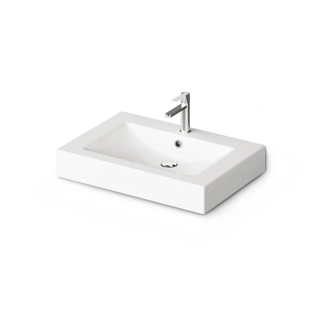 Умивальник підвісний PAA Long Step 700, камінь литий, 70х49, Glossy Alpine White (ILS700_00)